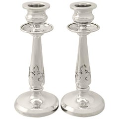 Antique George V English Sterling Silver Candlesticks (1916)
