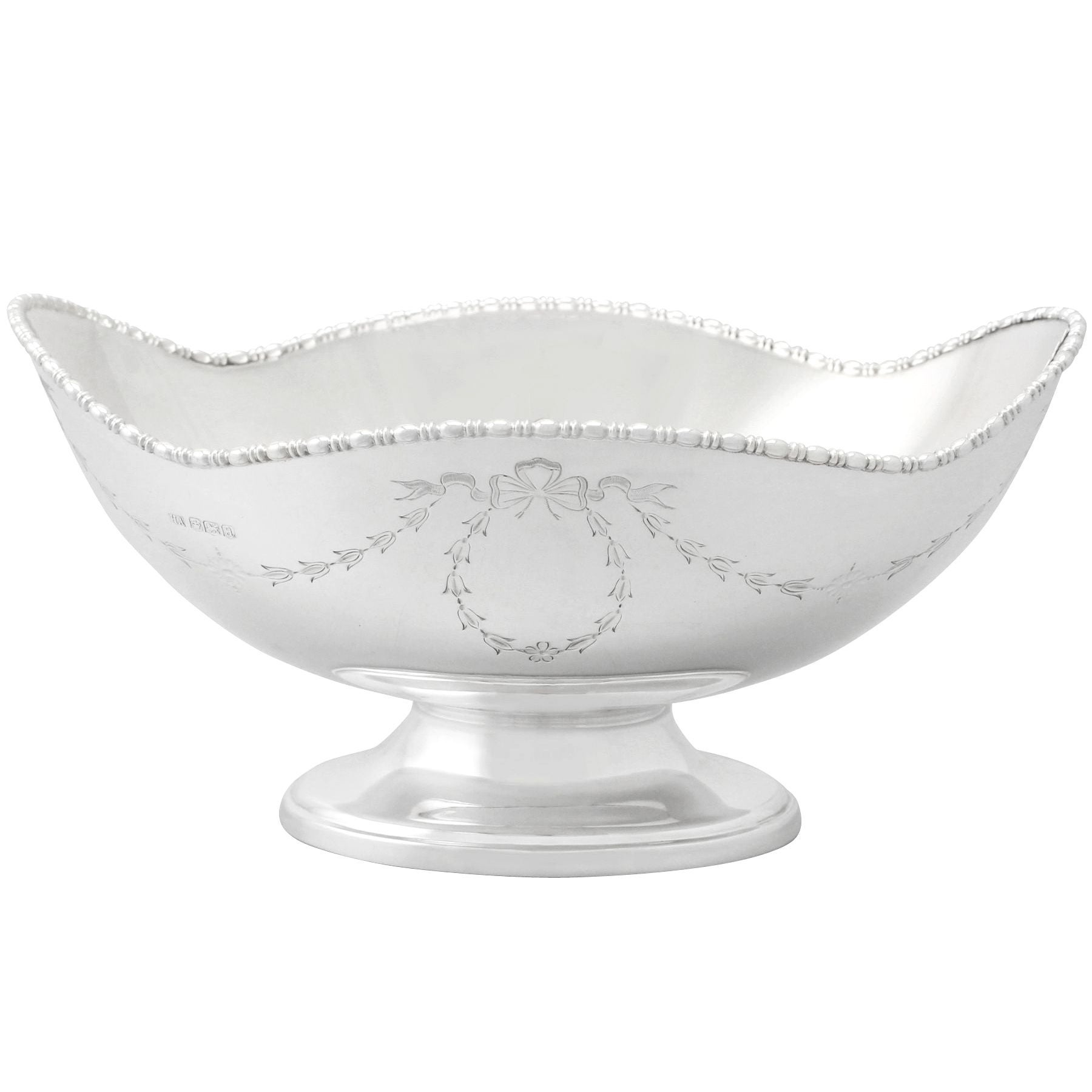 Antike englische Obstschale aus Sterlingsilber, George V.