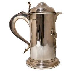 Antique George V Large Sterling Silver Flagon London 1922 J S Harman