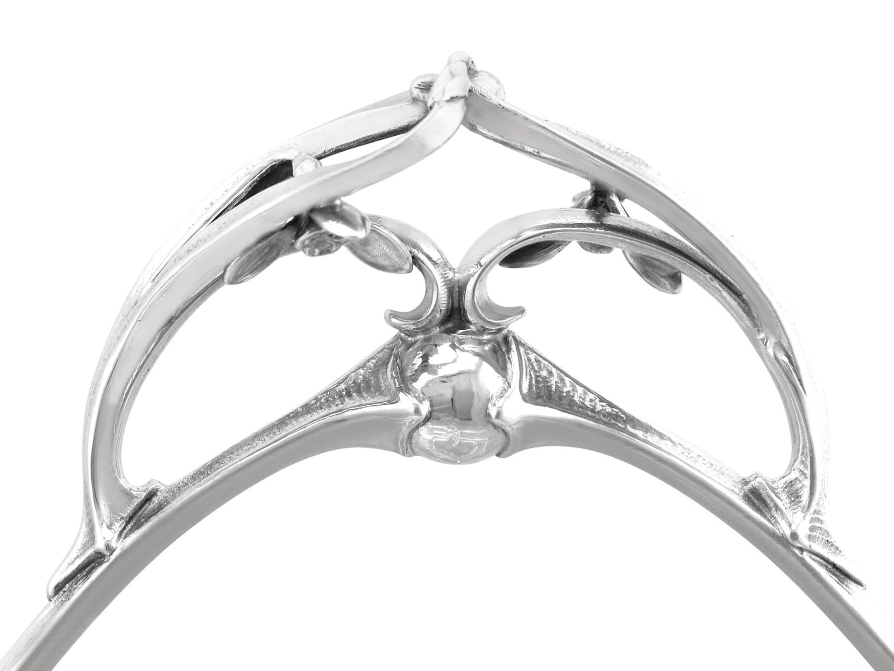 Antique George V Sterling Silver Art Nouveau Cake Stand by Omar Ramsden 7