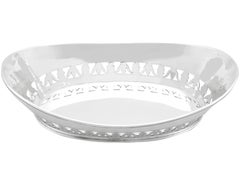 Antique George V Sterling Silver Bread Dish (1910)