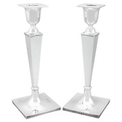 Antique George V Sterling Silver Candlesticks (1925) Antique George V Sterling Silver Candlesticks (1925)