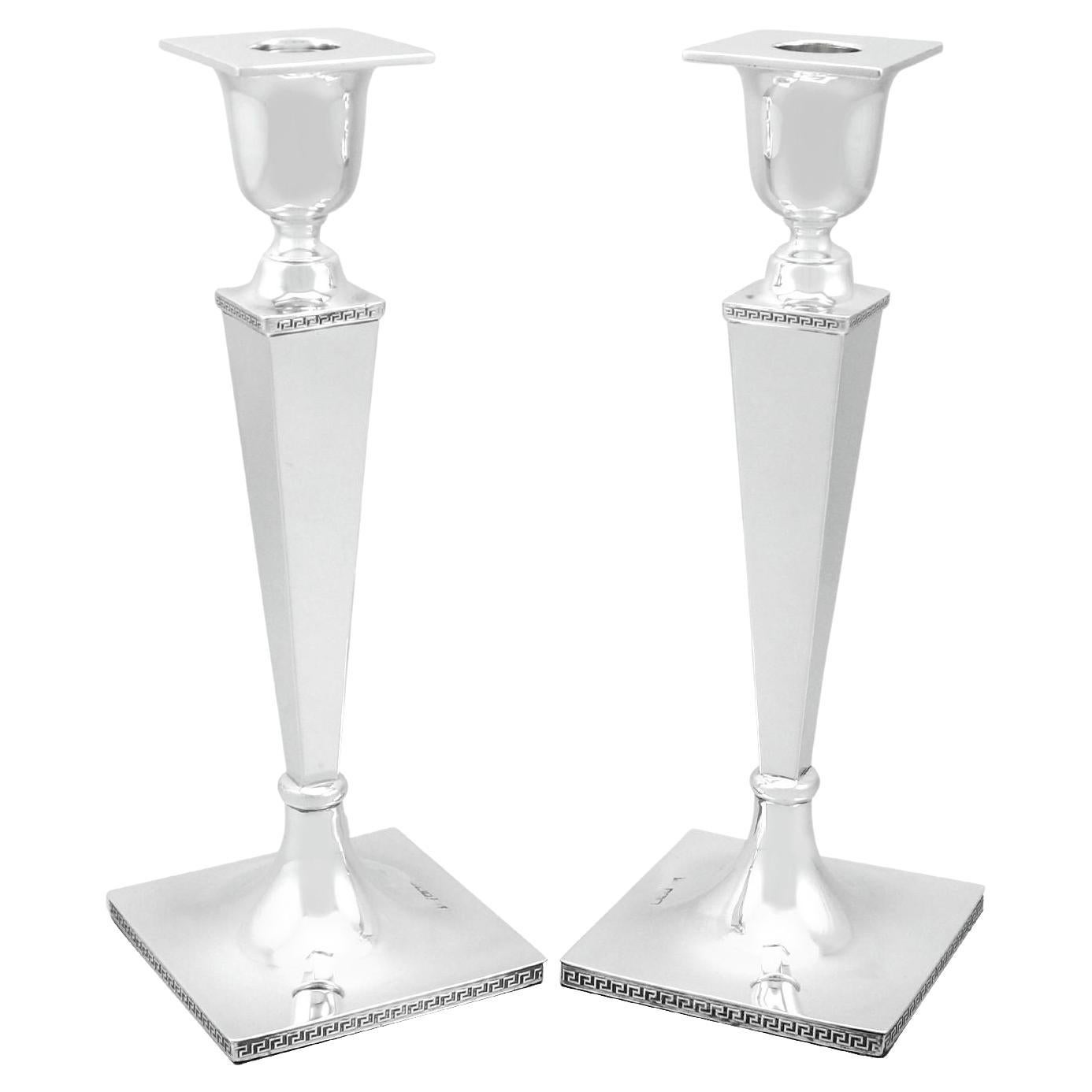 Walker & Hall Antique Sterling Silver  Candle Holders For Sale