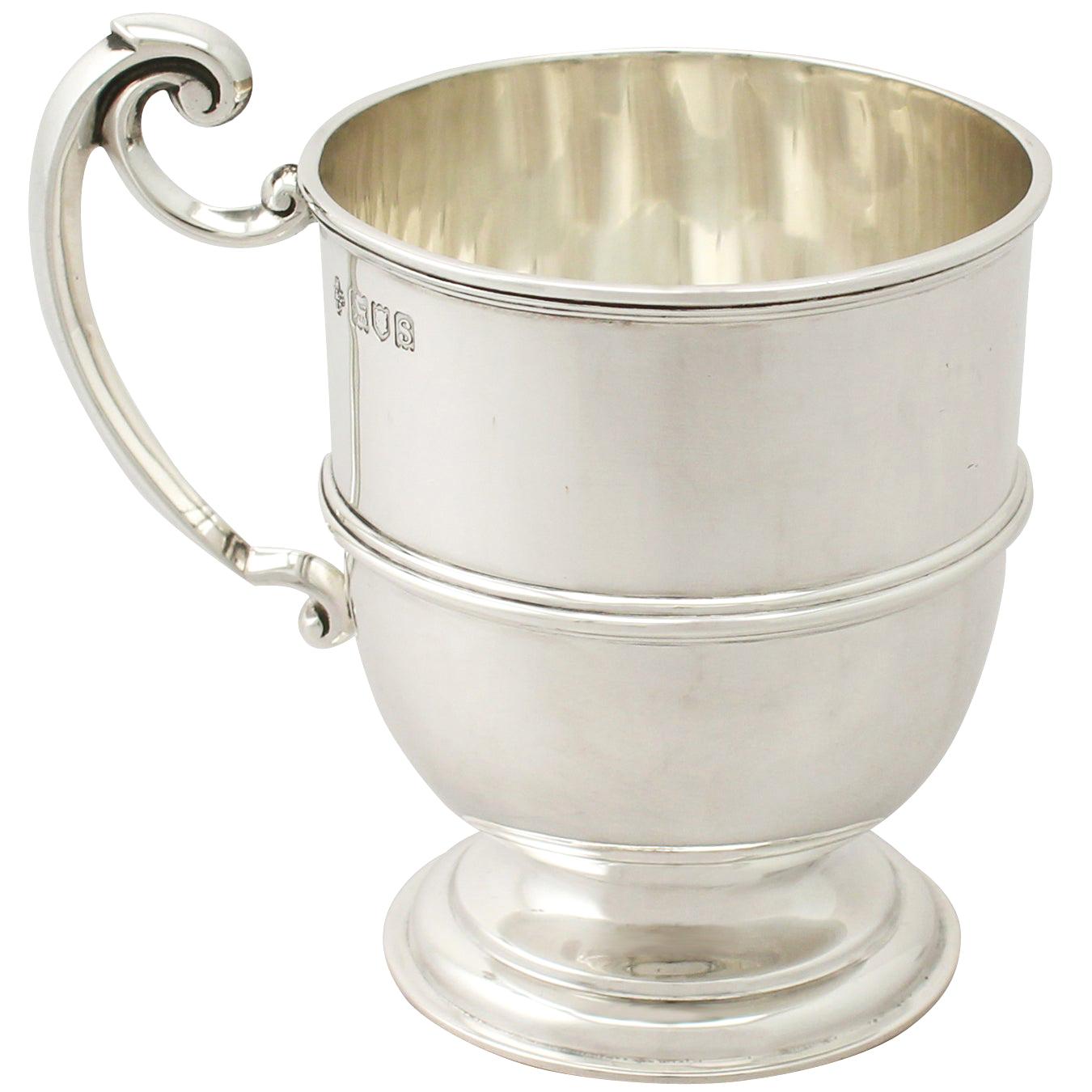 Antique George V Sterling Silver Christening Mug