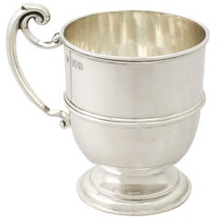 Antique George V Sterling Silver Christening Mug