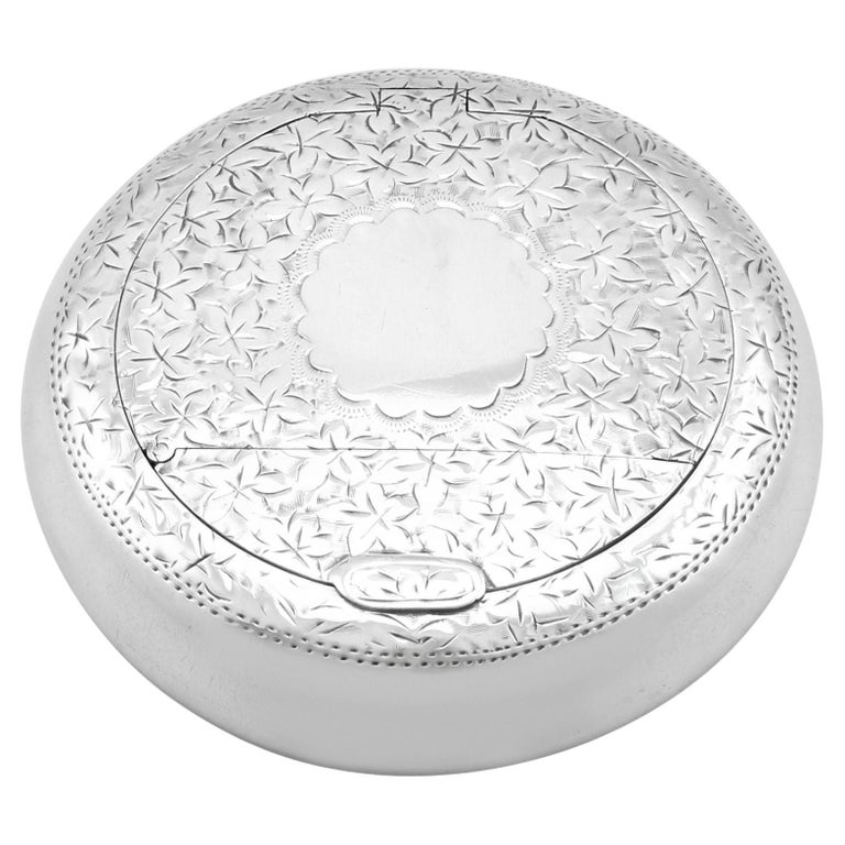 sterling silver tobacco box Antique Sterling Silver Combination Vesta and Tobacco Box