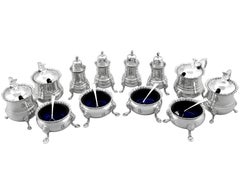 Antique George V English Sterling Silver Condiment Set