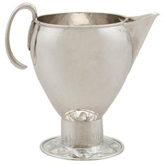 Antique George V Sterling Silver Cream Jug by A E Jones