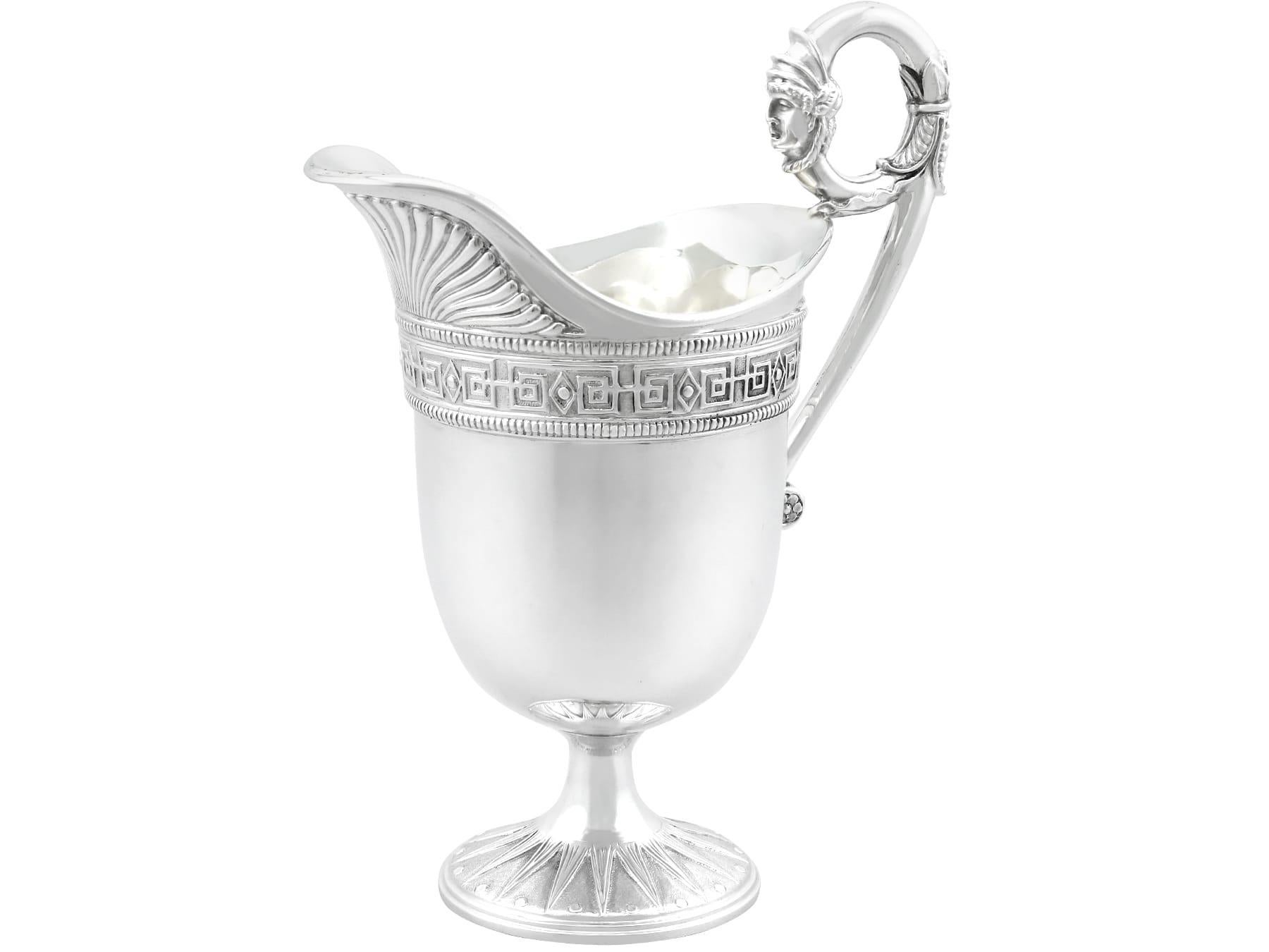 Early 20th Century Antique George V Sterling Silver Cream/Water Jug (1912) For Sale