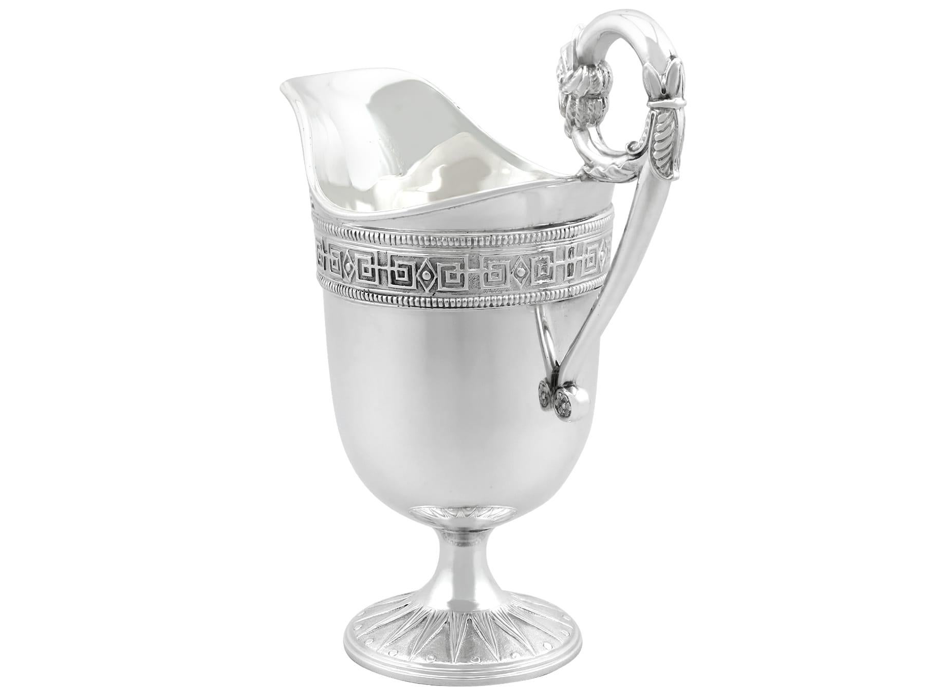Antique George V Sterling Silver Cream/Water Jug (1912) For Sale 1