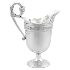 Ancienne cruche à crème/eau en argent sterling George V (1912)