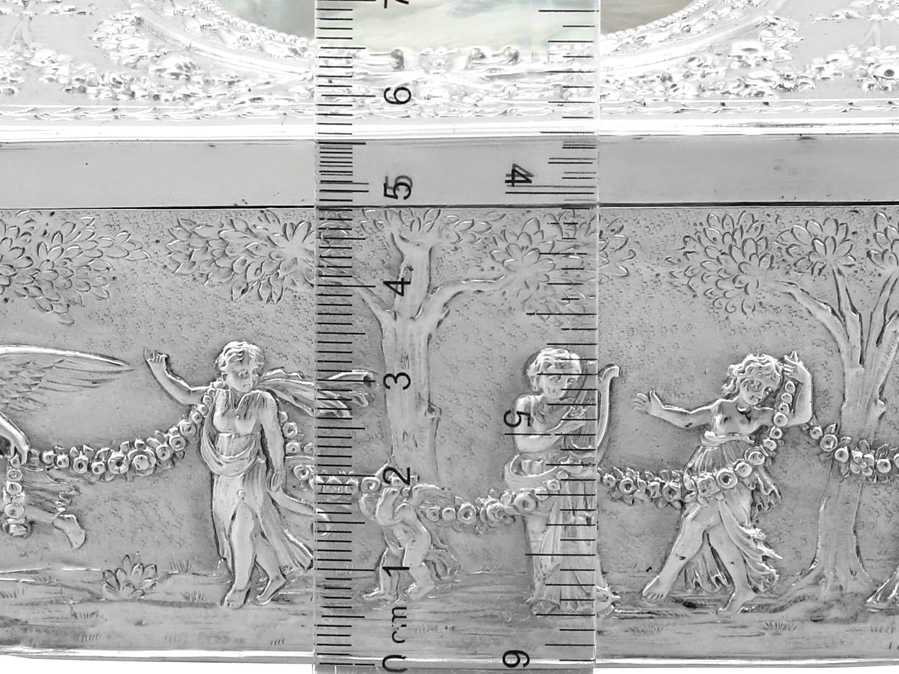 Antica scatola da toeletta in argento sterling di Giorgio V (1910) in vendita 5