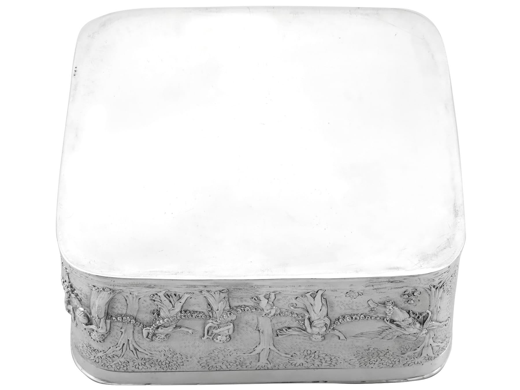 Antica scatola da toeletta in argento sterling di Giorgio V (1910) in vendita 6