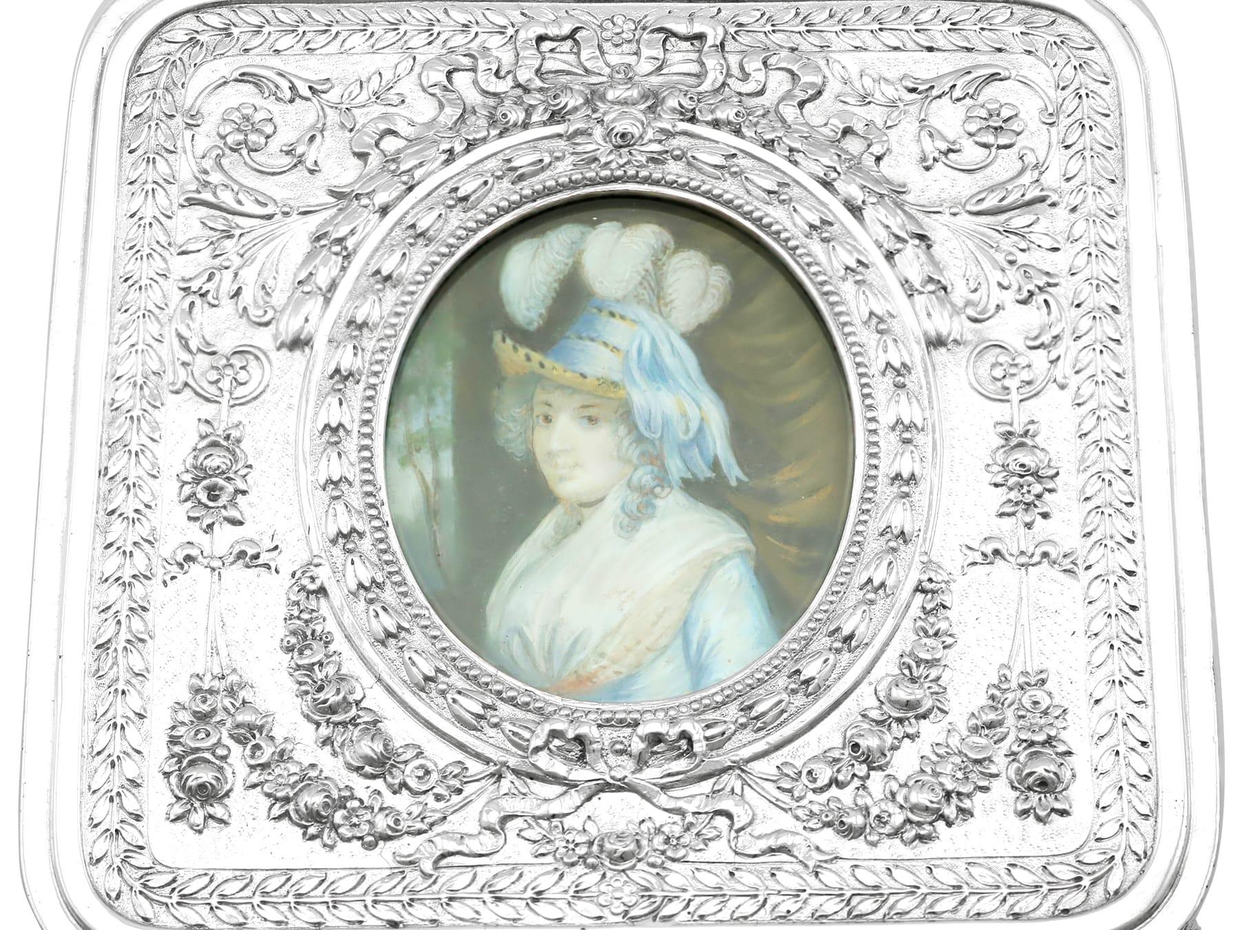 Antica scatola da toeletta in argento sterling di Giorgio V (1910) in vendita 1