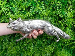 Antique George V Sterling Silver Fox Sugar Box