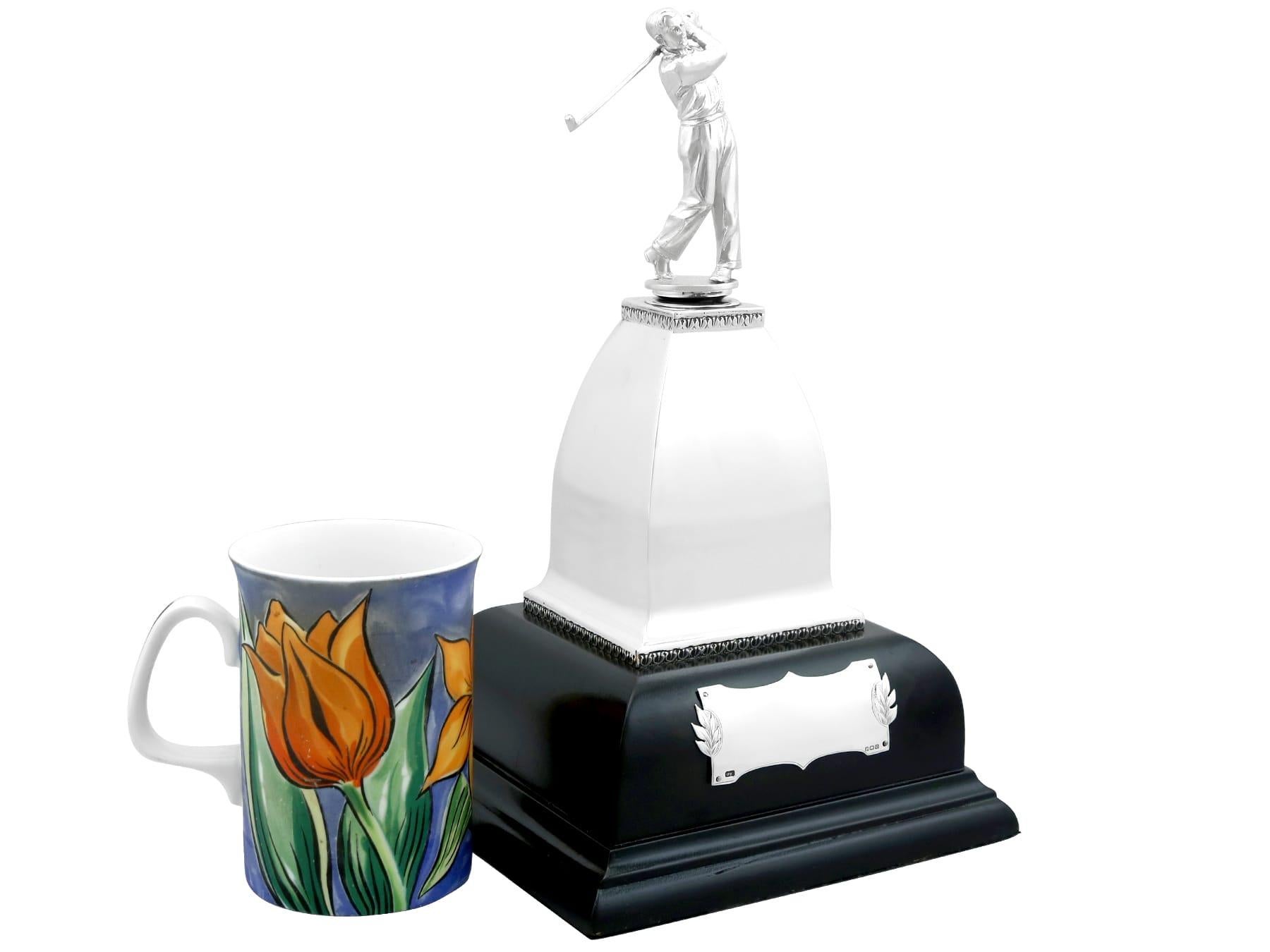 Trofeo de presentación de golf antiguo de plata de ley Inglés en venta