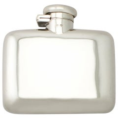 Used George V Sterling Silver Hip Flask