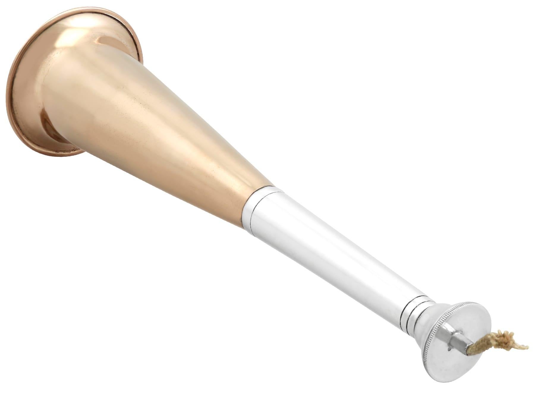 Metà XX secolo Antico accendino da tavolo George Hunt in argento sterling (1932) in vendita