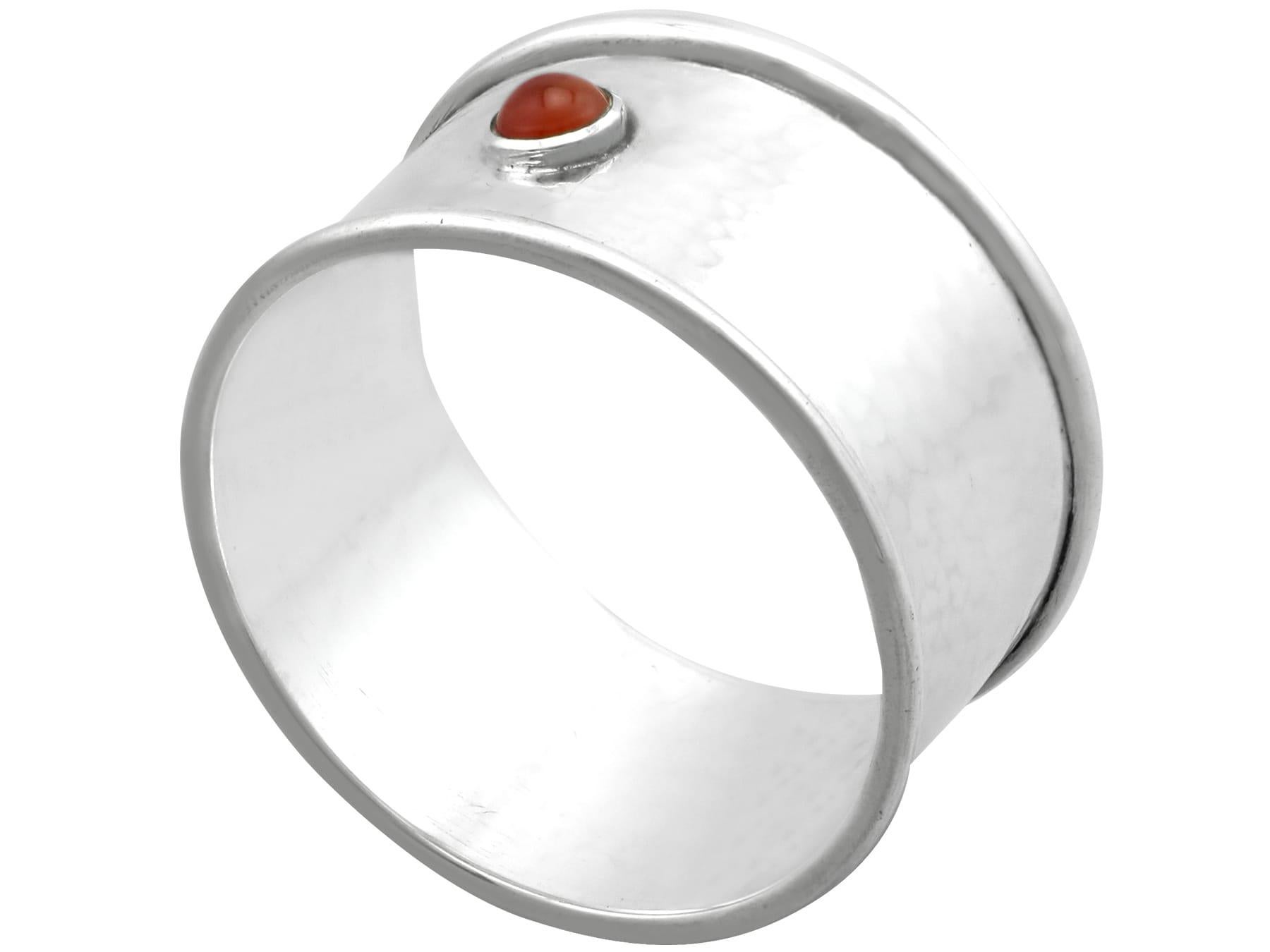 Mid-20th Century Antique George V Sterling Silver Napkin Rings by Guild of Handicraft (1933) For Sale