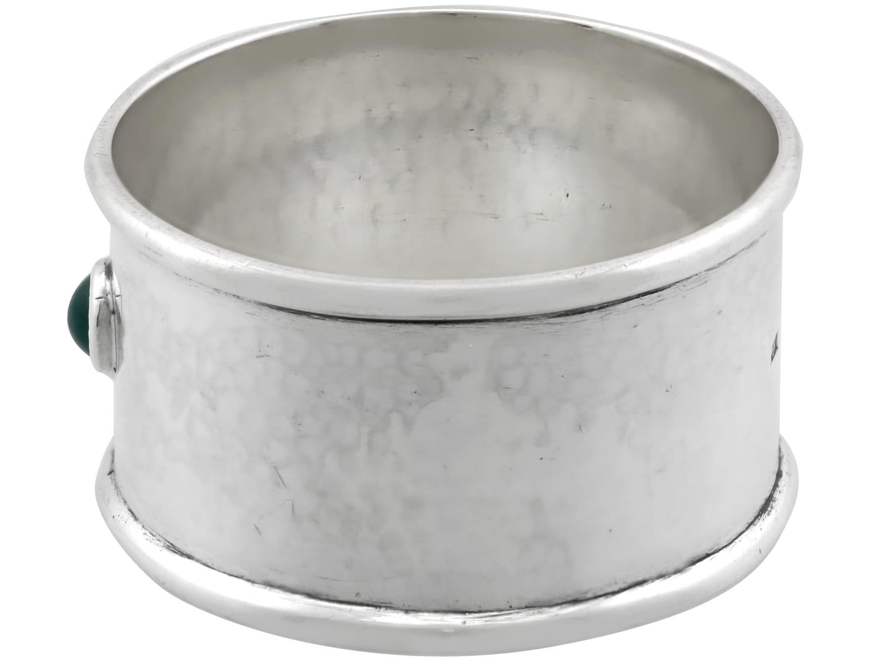 Mid-20th Century Antique George V Sterling Silver Napkin Rings by Guild of Handicraft (1933) For Sale