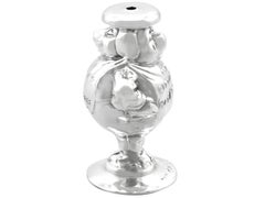 Antique George V Sterling Silver Nursery Rhyme Pig Salt (1911)