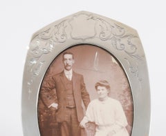 Antico portafoto in argento sterling George V Joseph Gloster Ltd 1921