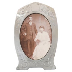 Antico portafoto in argento sterling George V Joseph Gloster Ltd 1921