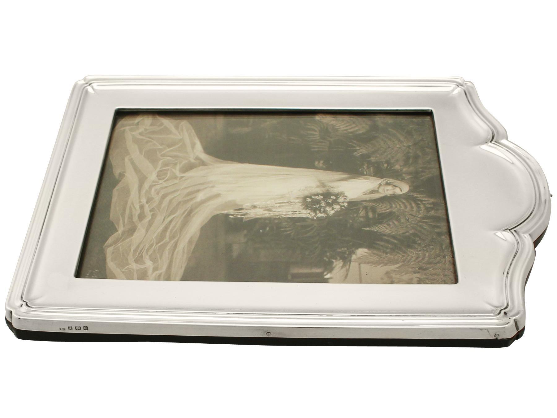 Antique Sterling Silver Photograph Frame by A & J Zimmerman For Sale 1