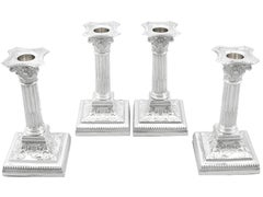 Antique George V Sterling Silver Piano Candlesticks (1911)