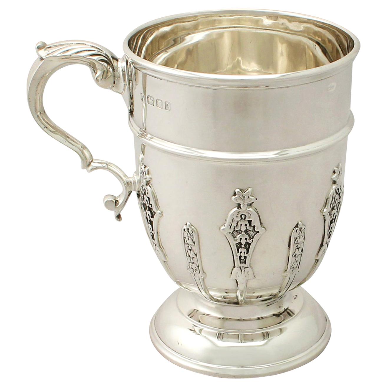 19th Century Antique George V Sterling Silver Pint Mug 1920