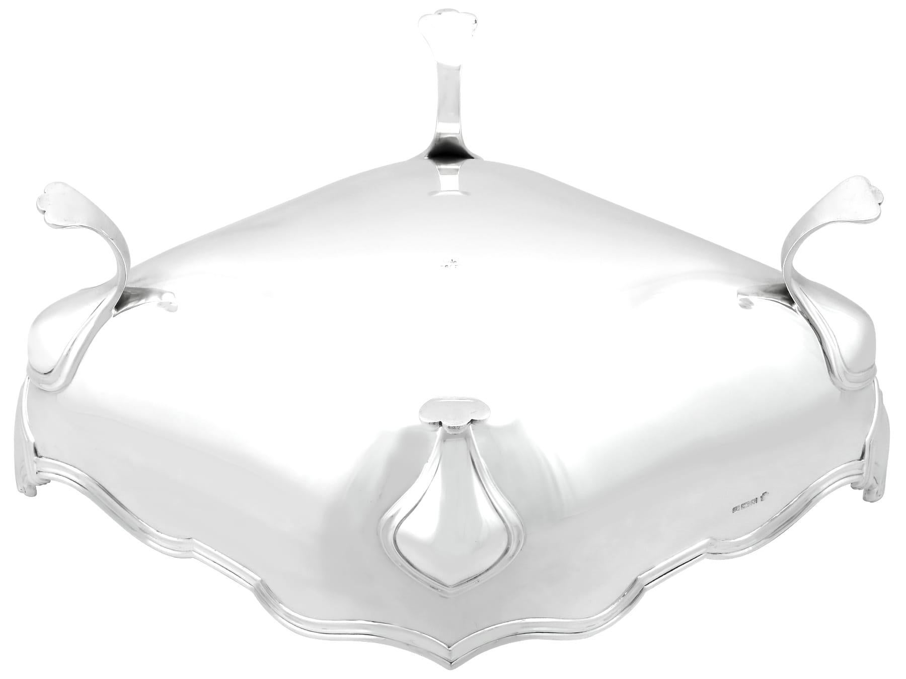 Antique George V Sterling Silver Presentation Bowl / Centrepiece For Sale 5
