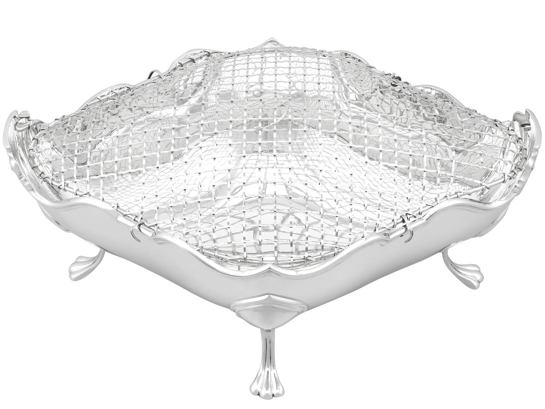 Antique George V Sterling Silver Presentation Bowl / Centrepiece For Sale 1