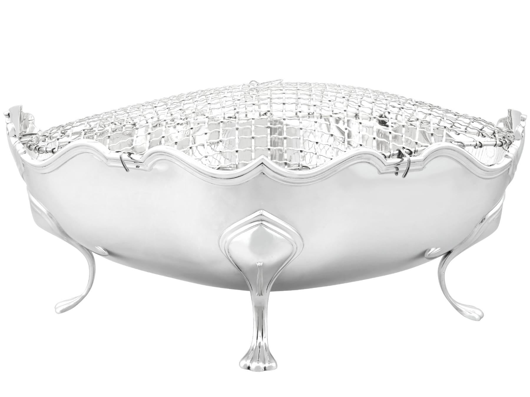 Antique George V Sterling Silver Presentation Bowl / Centrepiece For Sale