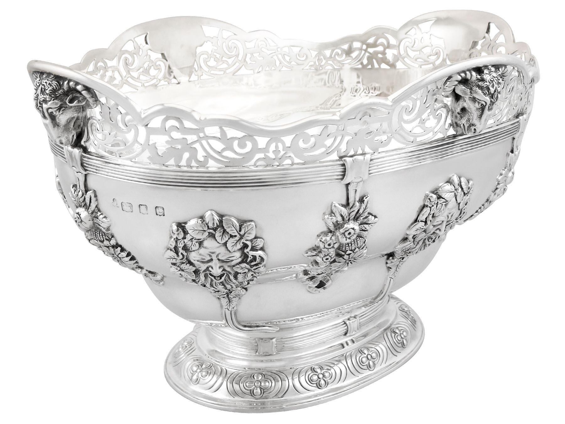 Early 20th Century Wakely & Wheeler Antique Sterling Silver Presentation Bowl For Sale