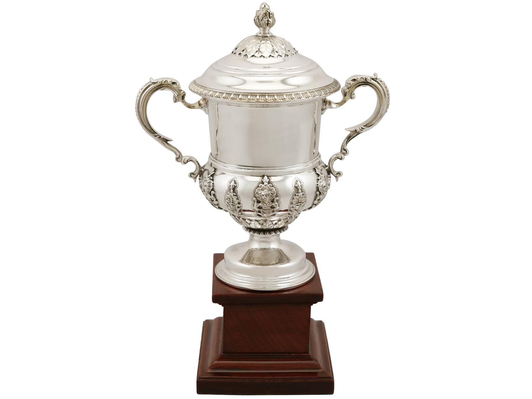 Regency Antique George V Sterling Silver Presentation Cup and Cover (1932)