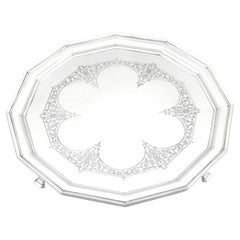 Bandeja antigua de plata de ley Jorge V (1925)
