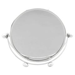 Antique George V Sterling Silver Shaving Mirror (1919)