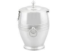 Antique Sterling Silver Tea Caddy and Spoon (1914)