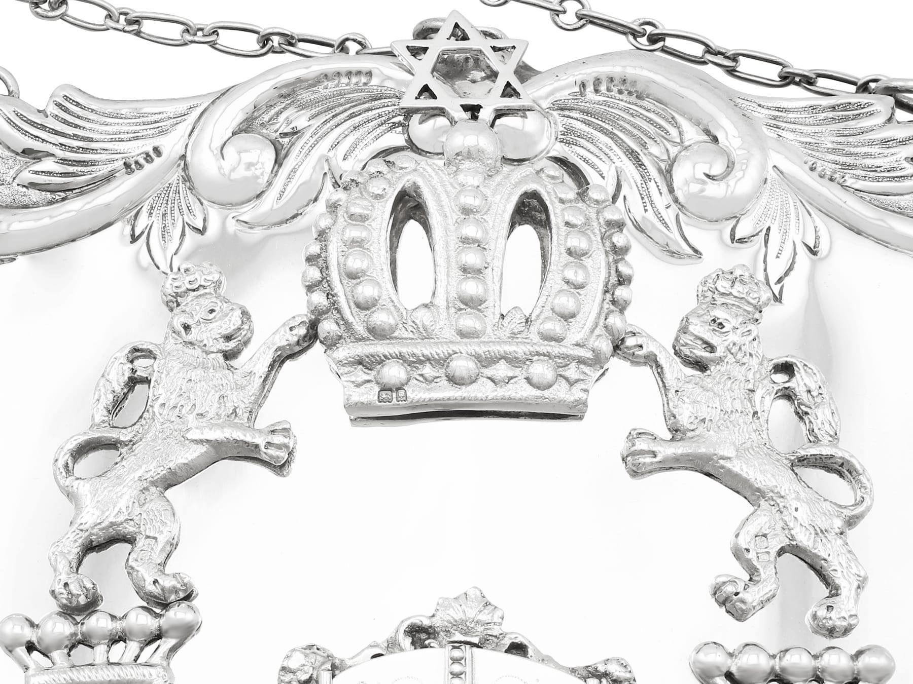 Antike George V Sterling Silber Thora Brustschild im Zustand „Hervorragend“ im Angebot in Jesmond, Newcastle Upon Tyne