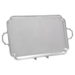 Antico vassoio in argento sterling George V di Goldsmiths & Silversmiths del 1910