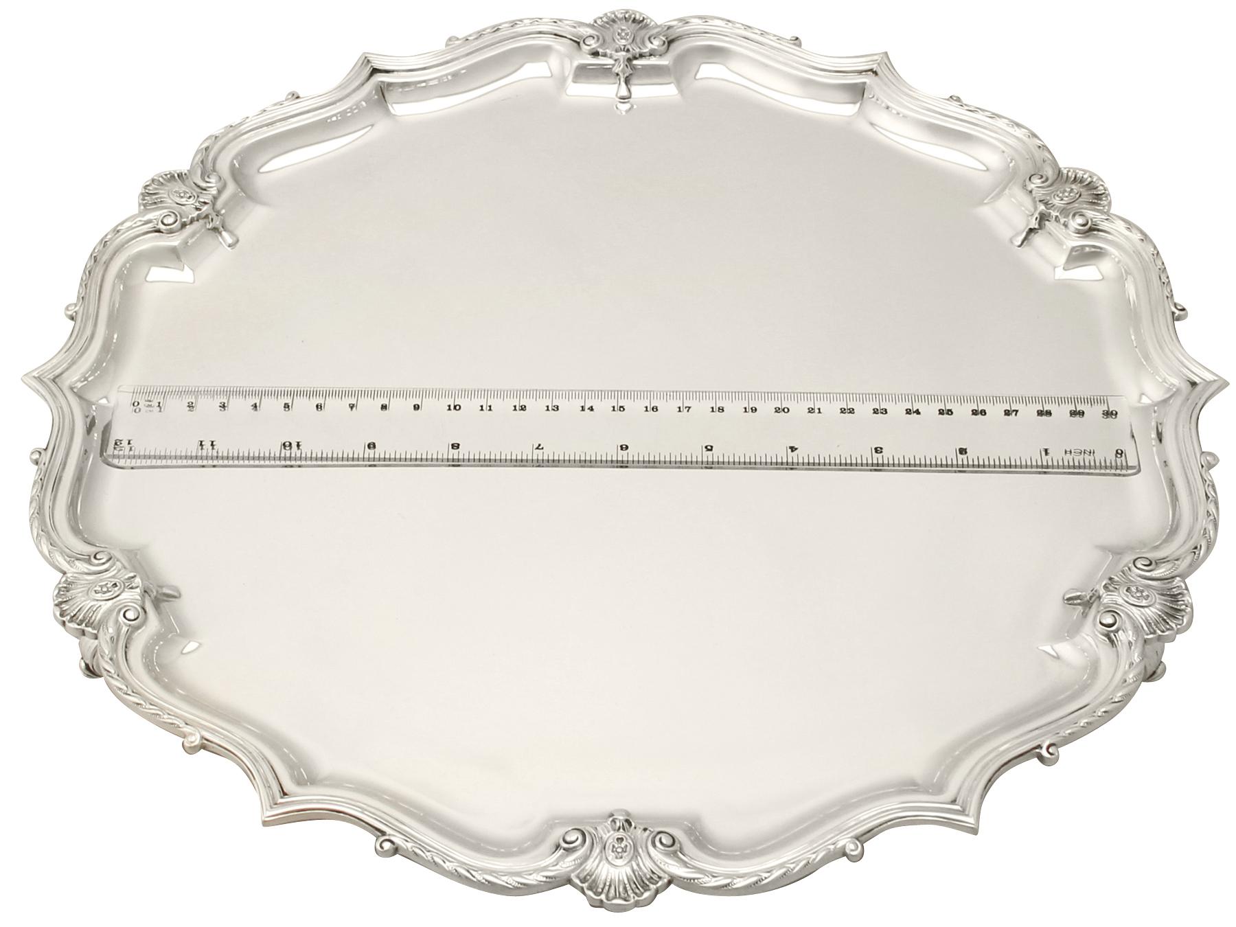 William Suckling Ltd Antique English Sterling Silver Salver 5