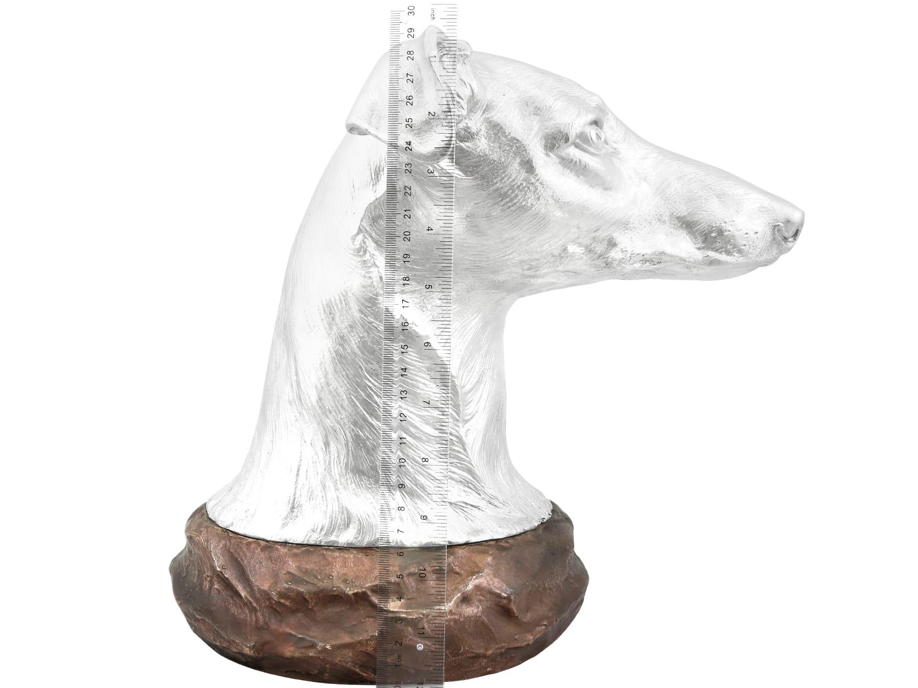 Antico Trofeo di presentazione per cani di Giorgio VI in argento sterling e rame in vendita 4