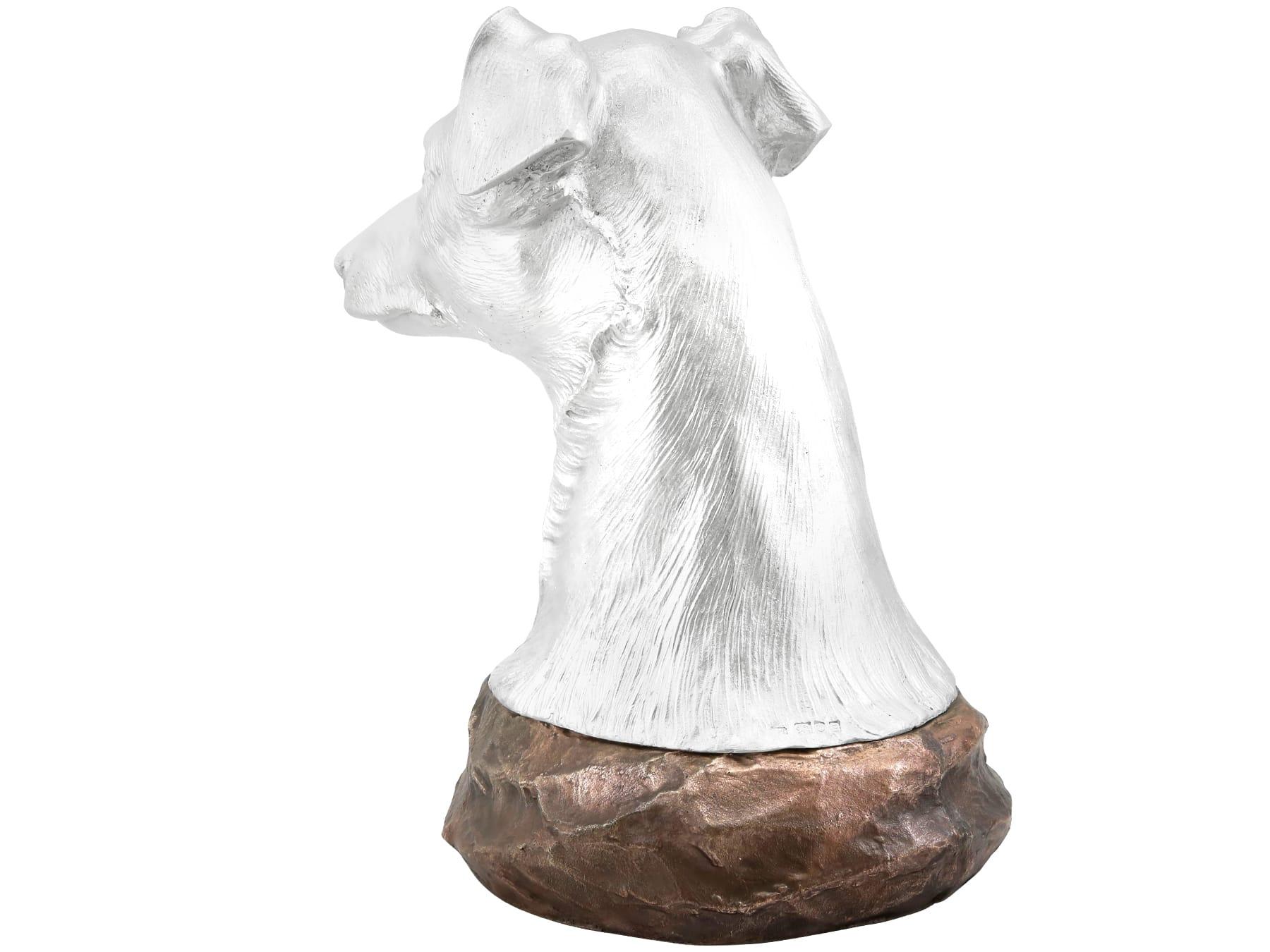 Metà XX secolo Antico Trofeo di presentazione per cani di Giorgio VI in argento sterling e rame in vendita