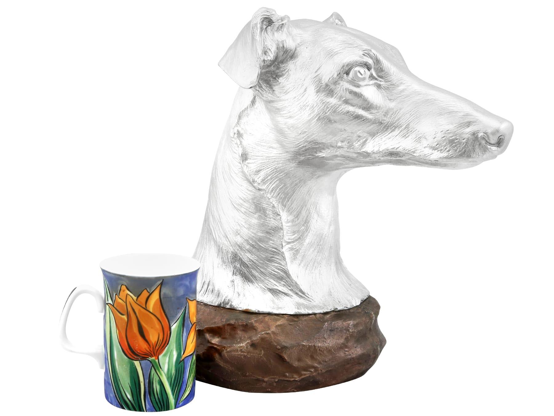 Argento 925 Antico Trofeo di presentazione per cani di Giorgio VI in argento sterling e rame in vendita
