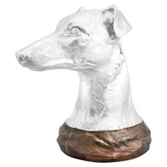 Antique George VI Sterling Silver and Copper Dog Presentation Trophy