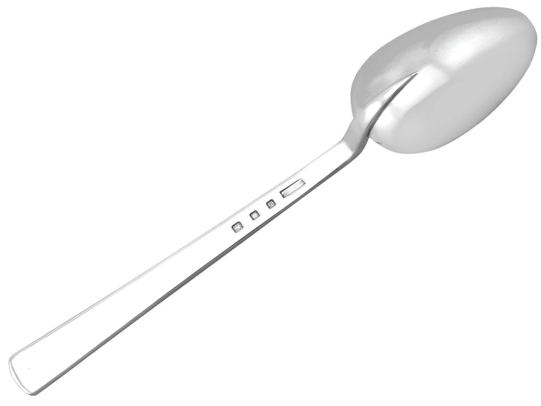 Antique Sterling Silver Christening Bowl and Spoon For Sale 6