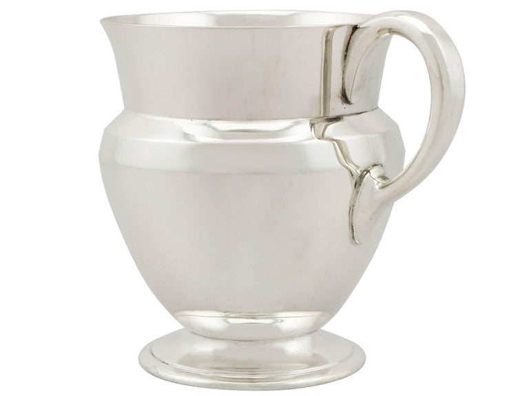 British Antique George VI Sterling Silver Christening Mug For Sale