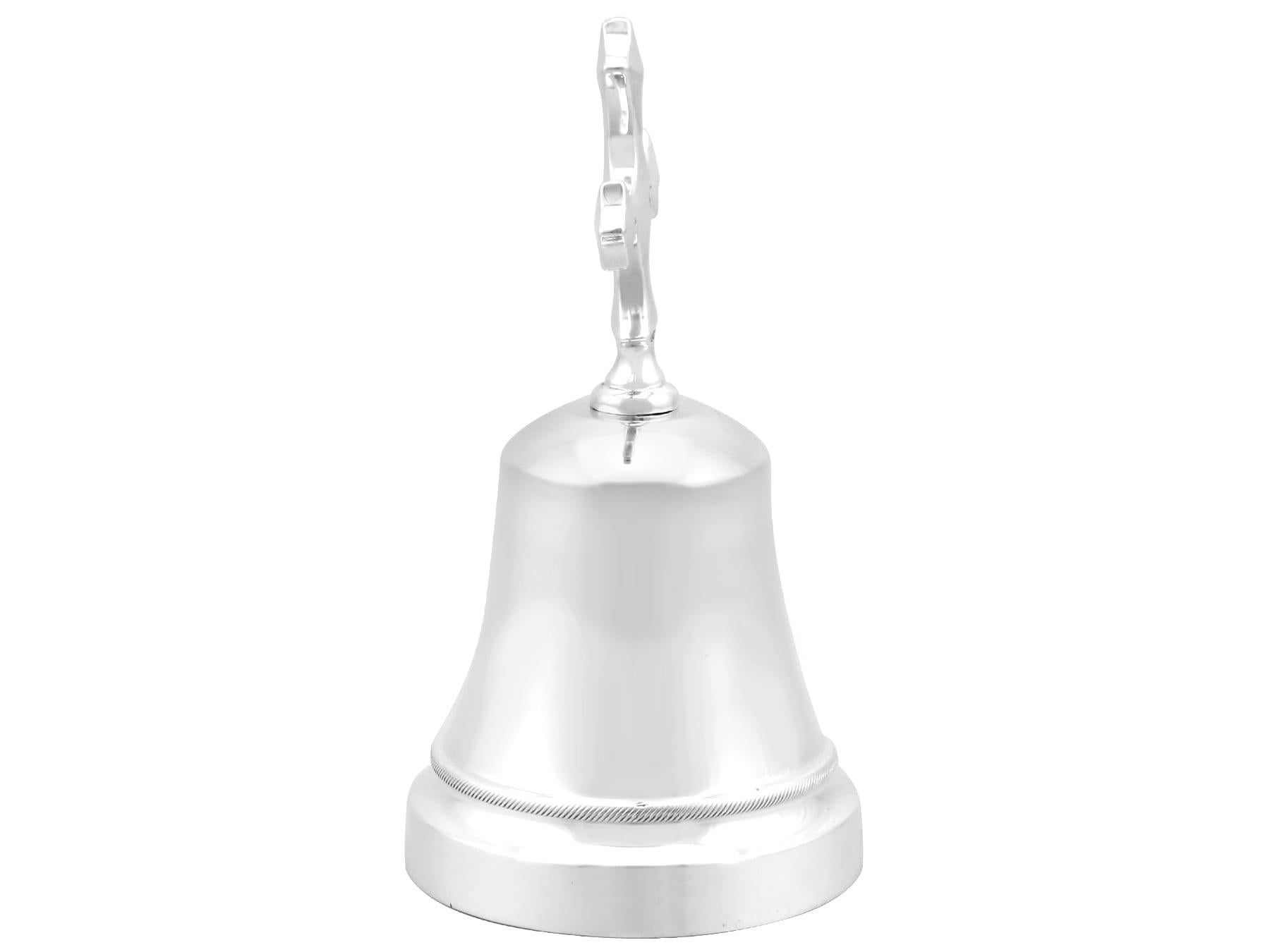 Bell de table ancienne en argent sterling George VI (1937) Excellent état - En vente à Jesmond, Newcastle Upon Tyne