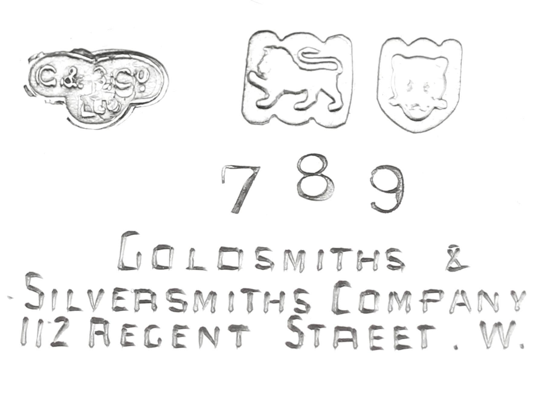 Goldschmiede & Silberschmiede Co. Ltd Antikes Treasury-Tintenfass aus Sterlingsilber, Ltd im Angebot 8