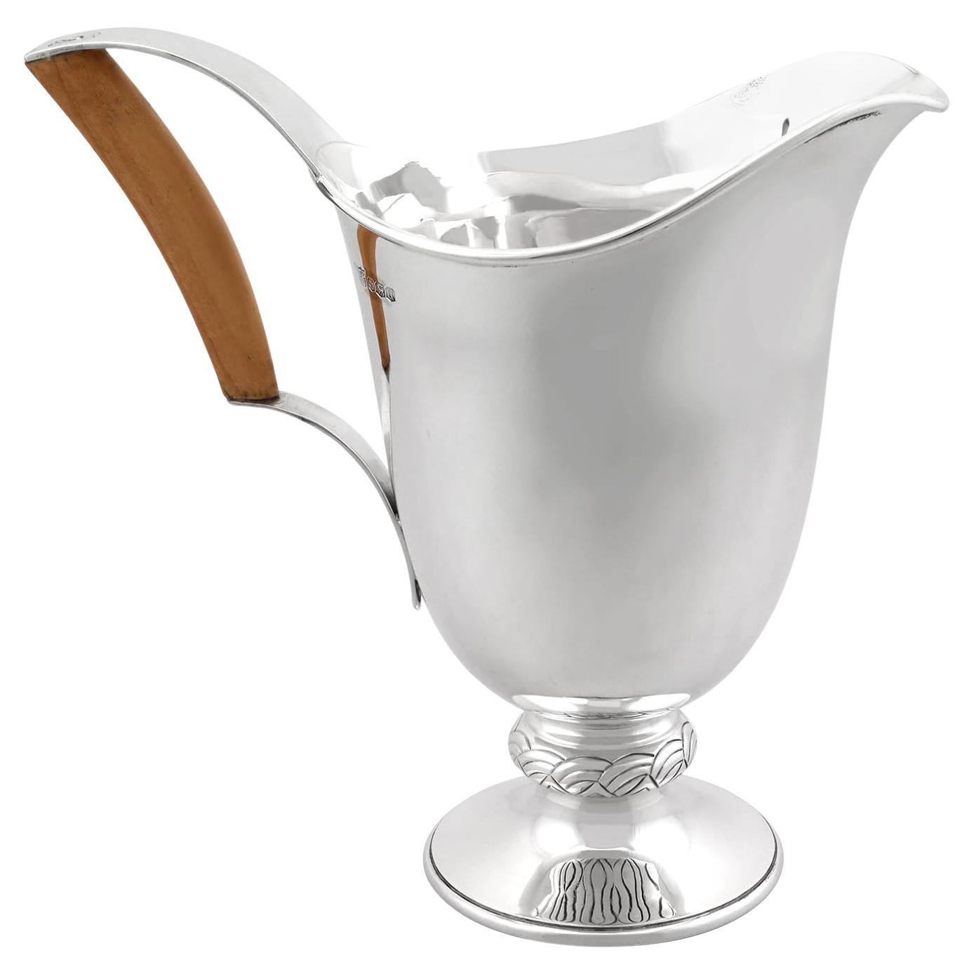 Ancienne cruche à eau en argent Sterling George VI